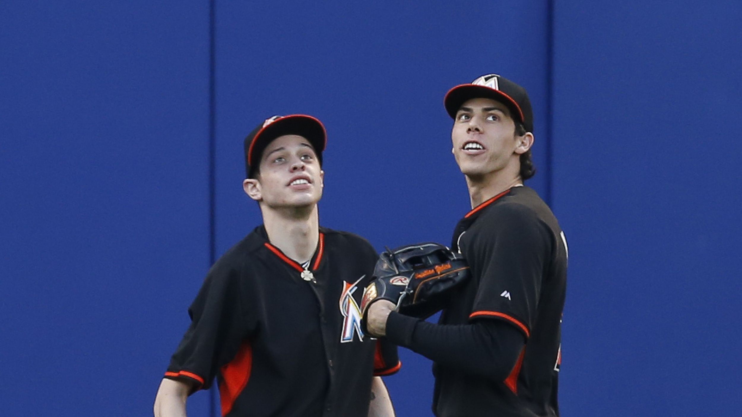 Marlins' Christian Yelich gets surprise visit from SNL doppelganger