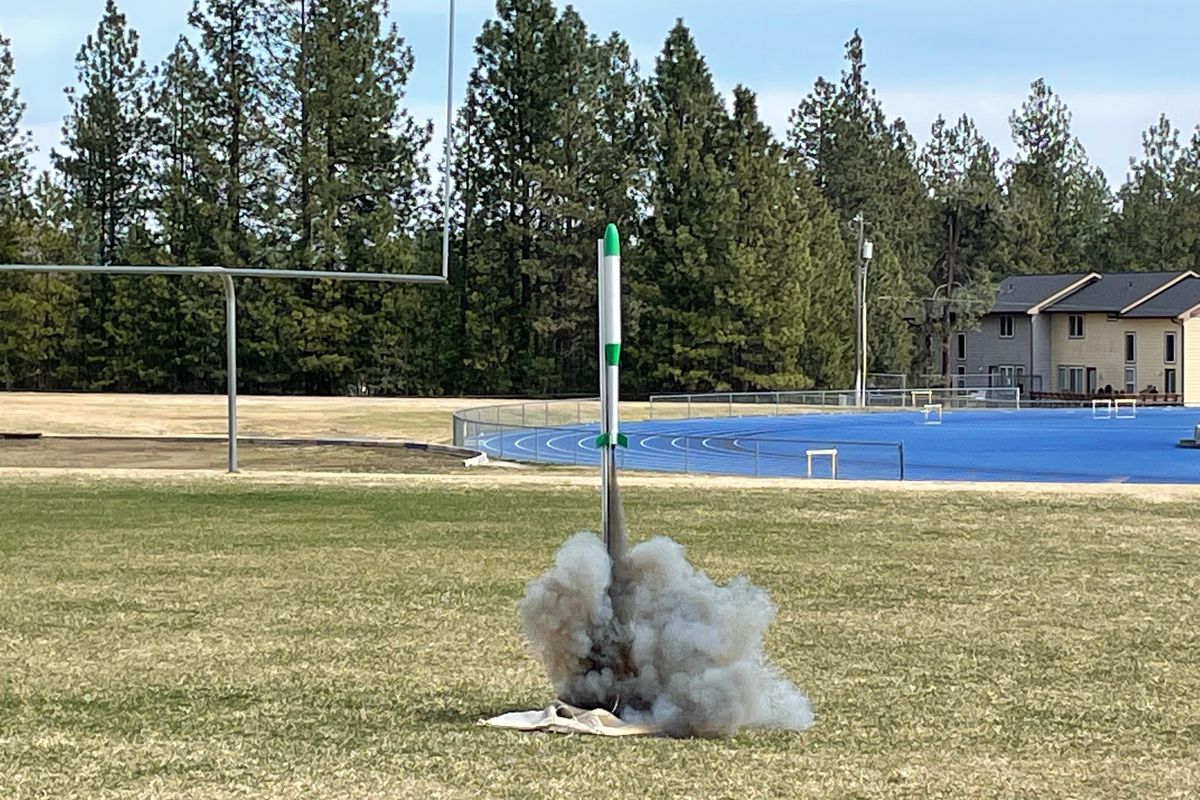 The first rocket launch of the day.  (Nina Culver/For The Spokesman-Review)
