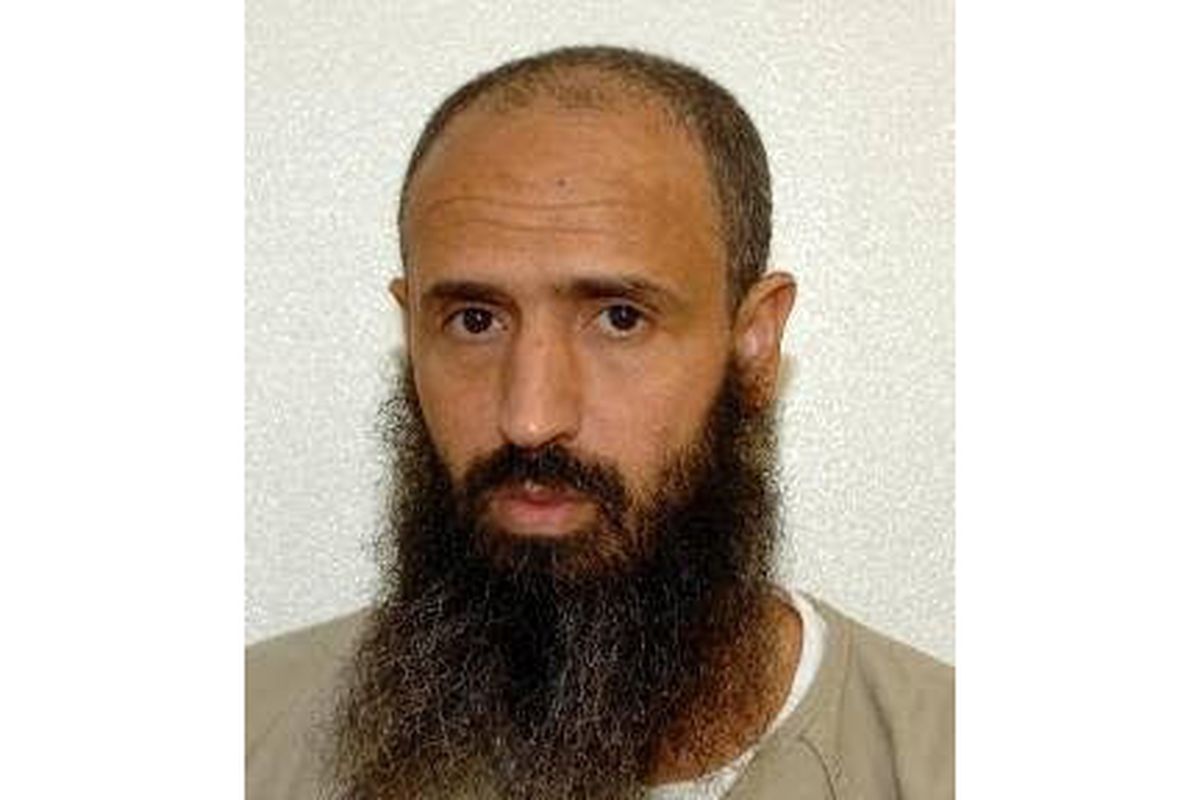 This undated photo released by lawyer Shelby Sullivan-Bennis on Dec. 11, 2017 shows his client Abdullatif Nasser at the Guantanamo Bay detention center in Guantanamo Bay, Cuba. The Biden administration on Monday, July 19, 2021, transferred a detainee out of the Guantánamo Bay detention facility for the first time, sending the Moroccan man back home years after he was recommended for discharge. Nasser, who