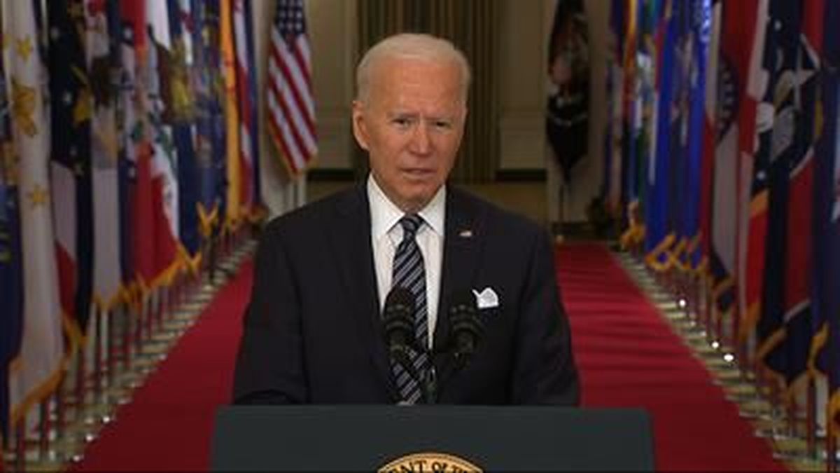 In his first prime-time address, President Joe Biden outlined his plan to make all adult Americans eligible for vaccination by May 1, raising the prospect of gaining what he called “independence from this virus” by the Fourth of July.