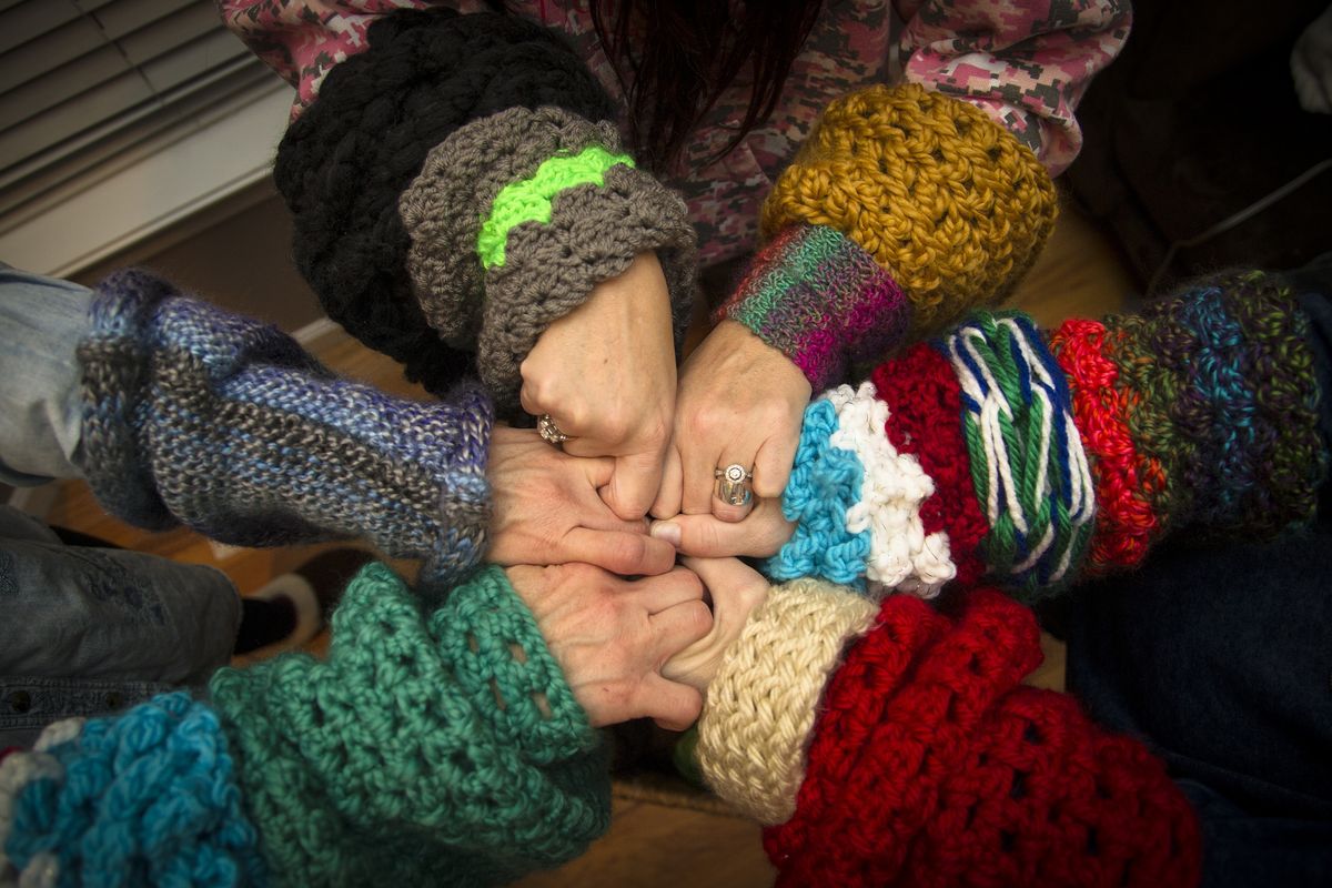 In the months since McKenzie Mott and her best friend Josie Freier, both 15, died in a car crash in October, her mom and other women in the family are holding on to each other and McKenzie’s memory by creating Kenzie scarves that they are selling online, with proceeds going to a scholarship fund. (Colin Mulvany)