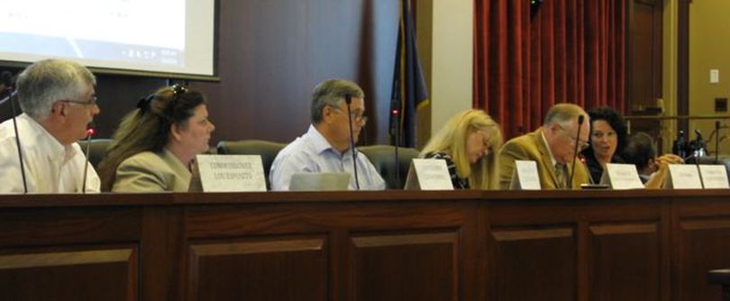 Idaho's citizen redistricting commission considers new options on congressional district plans on Tuesday morning. (Betsy Russell)