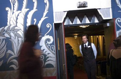 
Fox Theater house manager Wayne Larson waits for a Lights Out ceremony to begin at the theater Tuesday morning. The ceremony celebrated the beginning of the historic hall's renovation, which will take 16 to 18 months to complete. 
 (Holly Pickett / The Spokesman-Review)
