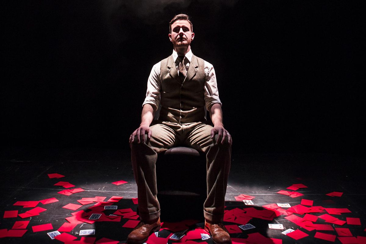 Mind read Alex McAleer performing in Champions of Magic. (Pamela Raith)