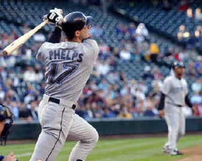 Toronto's Josh Phelps follows through on his grand slam in the second inning, giving the Blue Jays a 4-0 lead Wednesday night at Safeco Field in Seattle. It was the Lakeland High grad's first career grand slam and fifth homer this season. Toronto's Josh Phelps follows through on his grand slam in the second inning, giving the Blue Jays a 4-0 lead Wednesday night at Safeco Field in Seattle. It was the Lakeland High grad's first career grand slam and fifth homer this season.
(Associated PressAssociated Press / The Spokesman-Review)