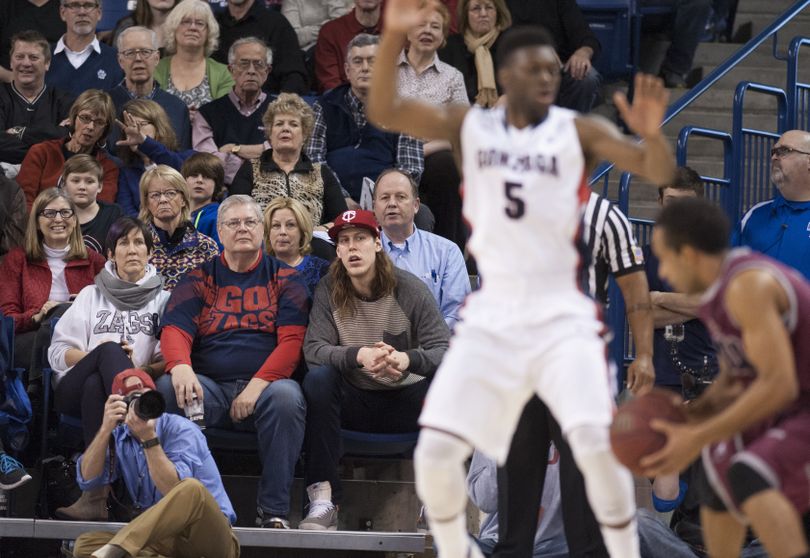 Kelly Olynyk was in town for Gonzaga Senior Night last Saturday to watch the Zags beat Loyola at McCarthey Athletic Center. (Tyler Tjomsland)