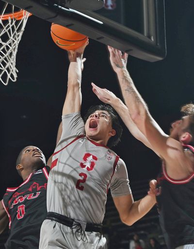 Stanford’s Andrej Stojakovic goes up for a dunk against Eastern Washington during a nonconference game Saturday in Stanford, Calif.  (Courtesy of Stanford Athletics)