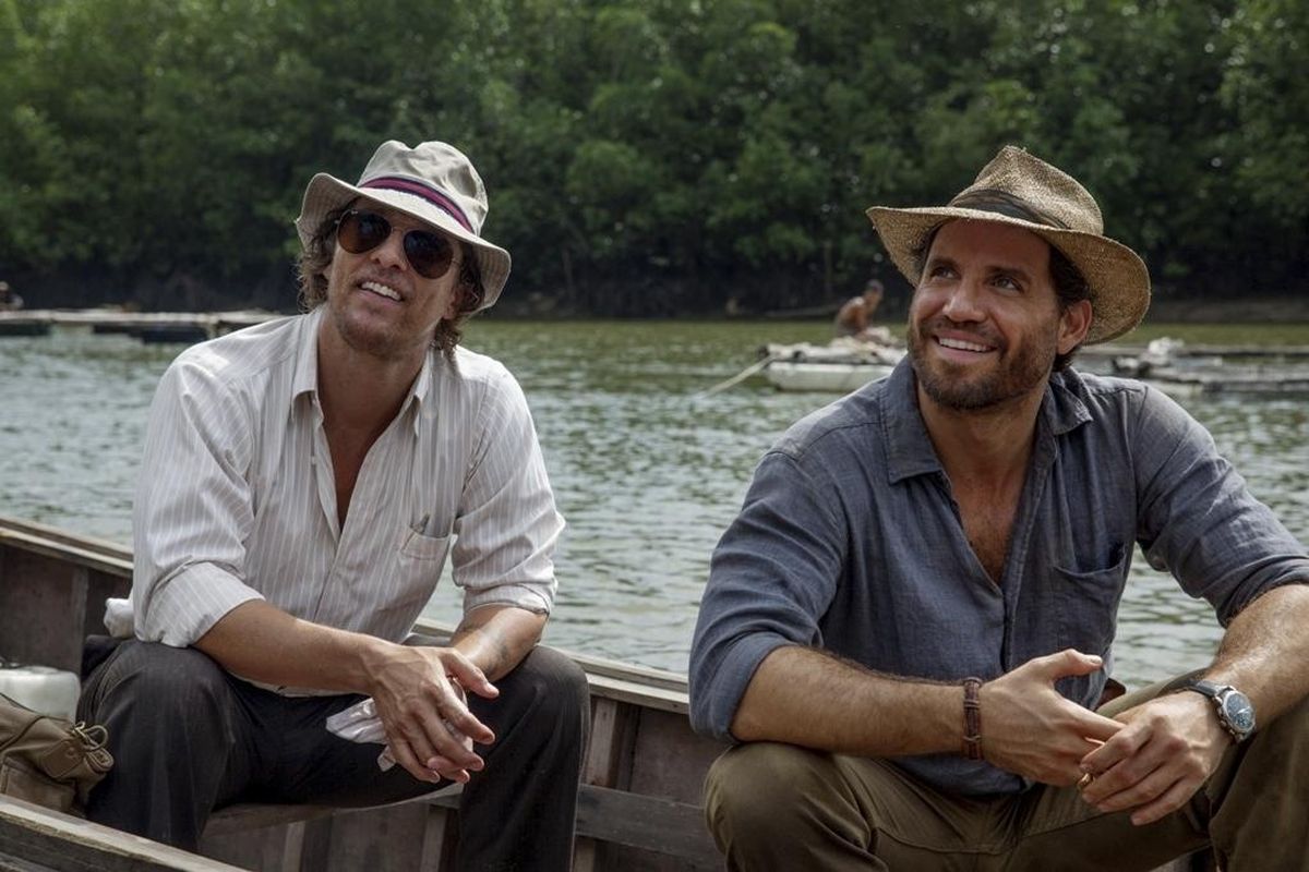 Matthew McConaughey, left, and Edgar Ramirez in a scene from, "Gold." (Patrick Brown / AP)