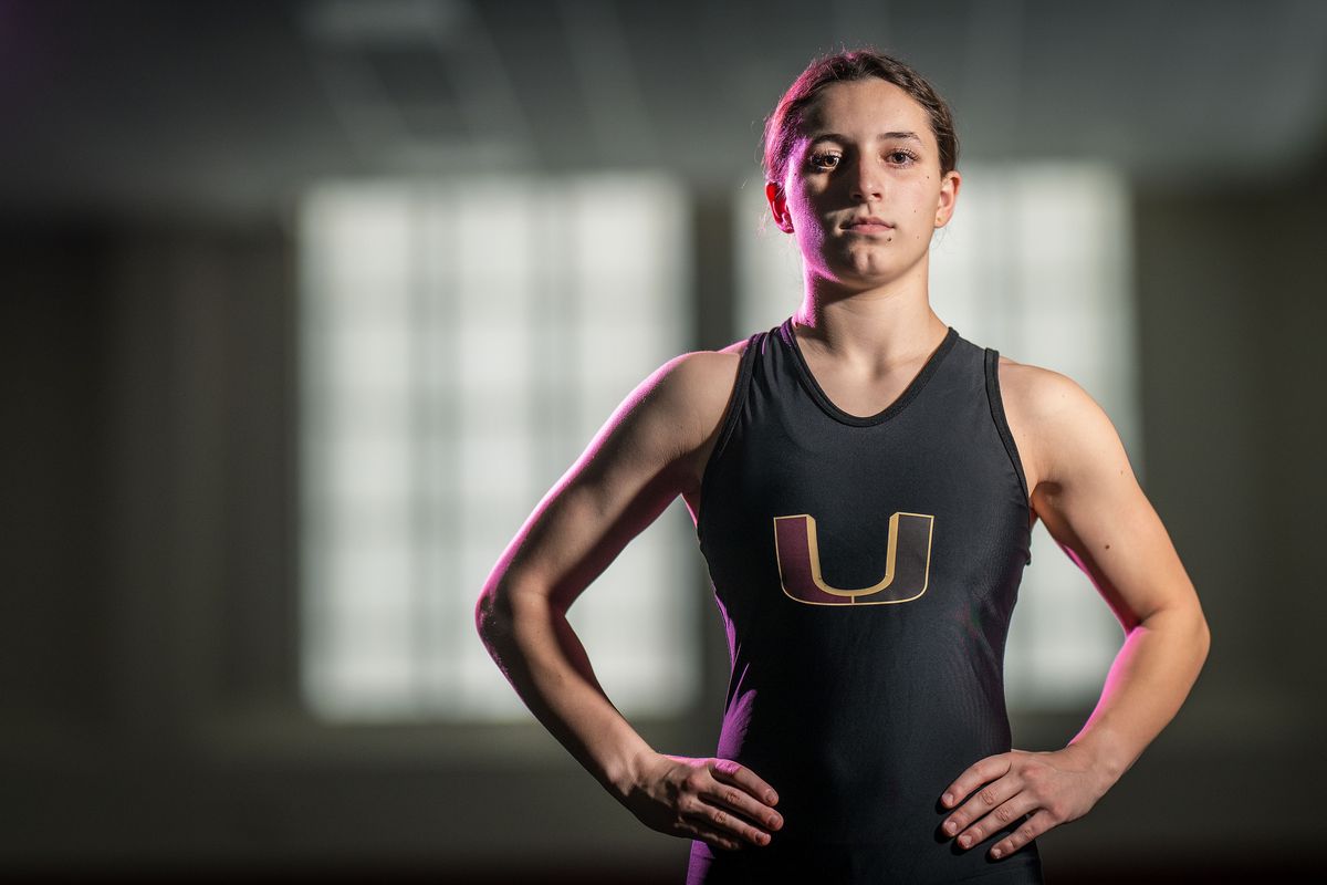 University senior wrestler Libby Roberts is a three-time state champion at 105 pounds and is looking to become just the fifth girl in state history to win four titles.  (COLIN MULVANY)