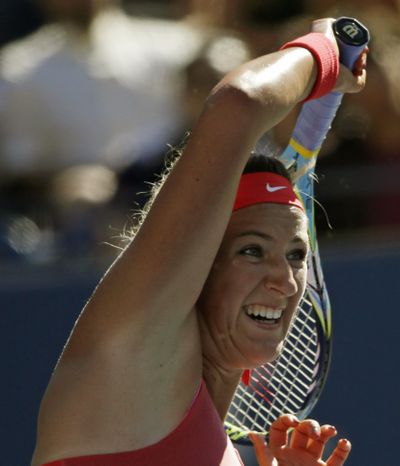 Victoria Azarenka, of Belarus, beat Italy’s Flavia Pennetta to set up a rematch of last year’s U.S. Open final with Serena Williams. (Associated Press)