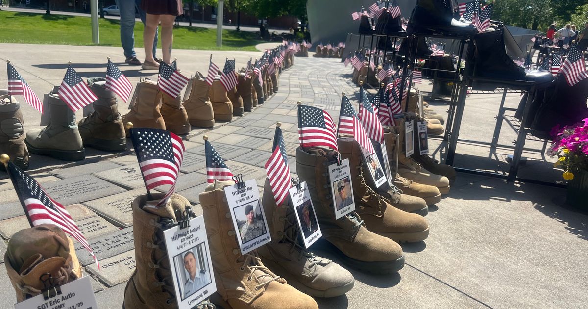 ‘It's remembering': 700 boots form solemn Memorial Day tribute to fallen service members