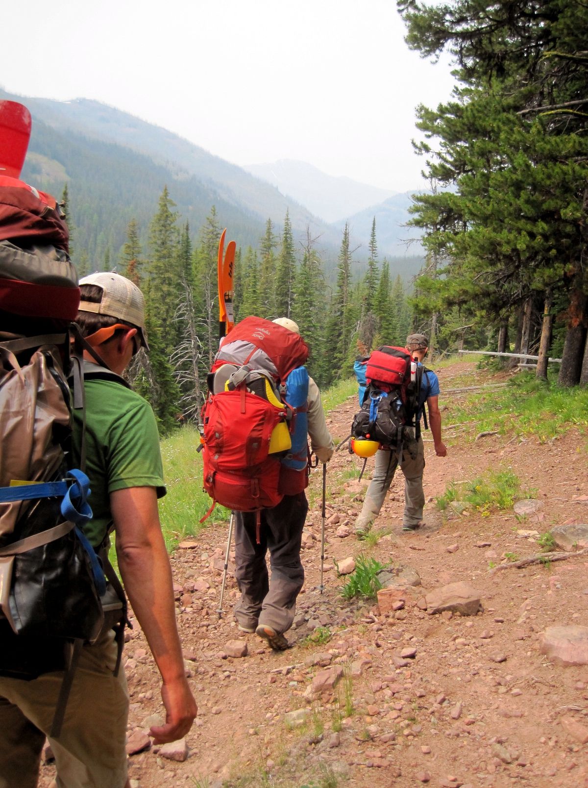 Packrafters hike up Youngs Creek Pass on a trek through the Bob Marshall Wilderness, in Montana. Packrafts allows adventurers to float wilderness rivers without needing a pack string to carry a full-sized raft, said Jared White, the Wilderness Society’s regional communications manager in Bozeman. The travel mode has been around for decades, but new raft designs and materials have made them lighter, more durable and dependable.