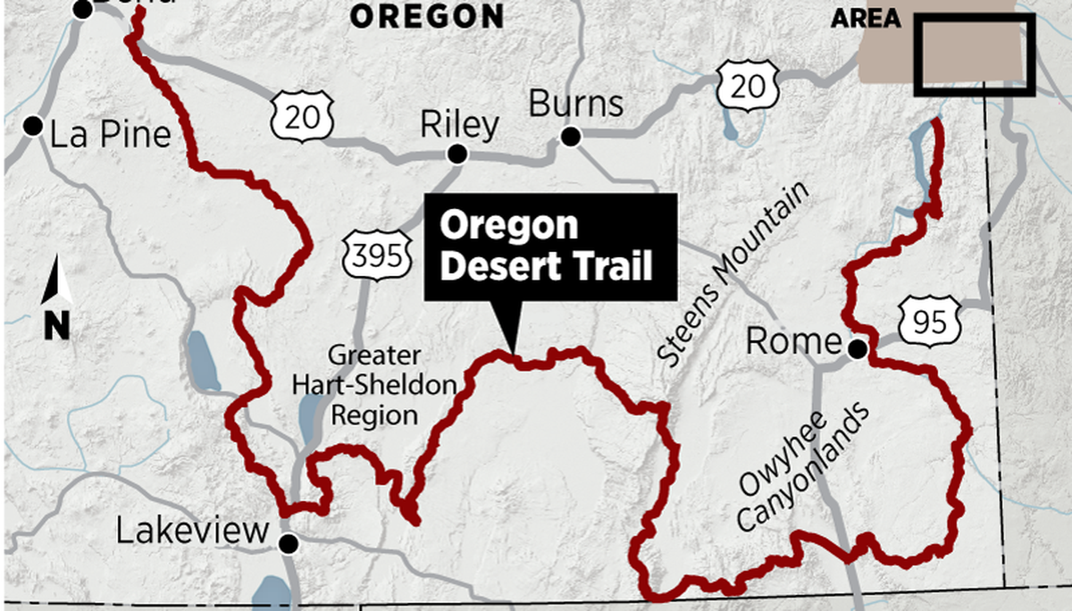 The Oregon Desert Trail is just that, complete with canyons and