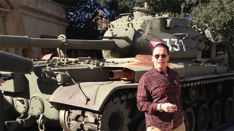 Arnold Schwarzenegger owns a tank and crushes cars with it The