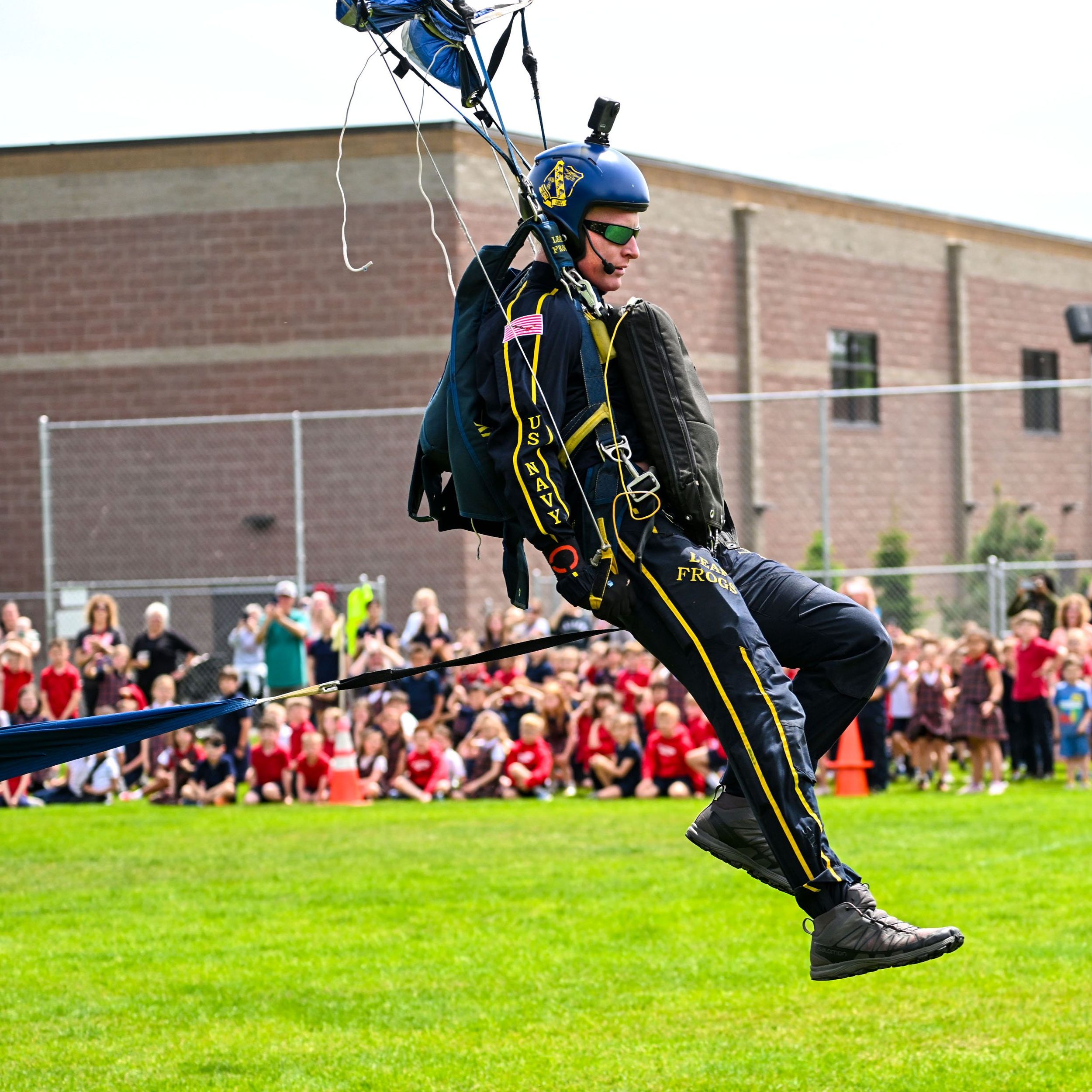 Sailors in Spokane: Naval parachute team jumps from a plane and