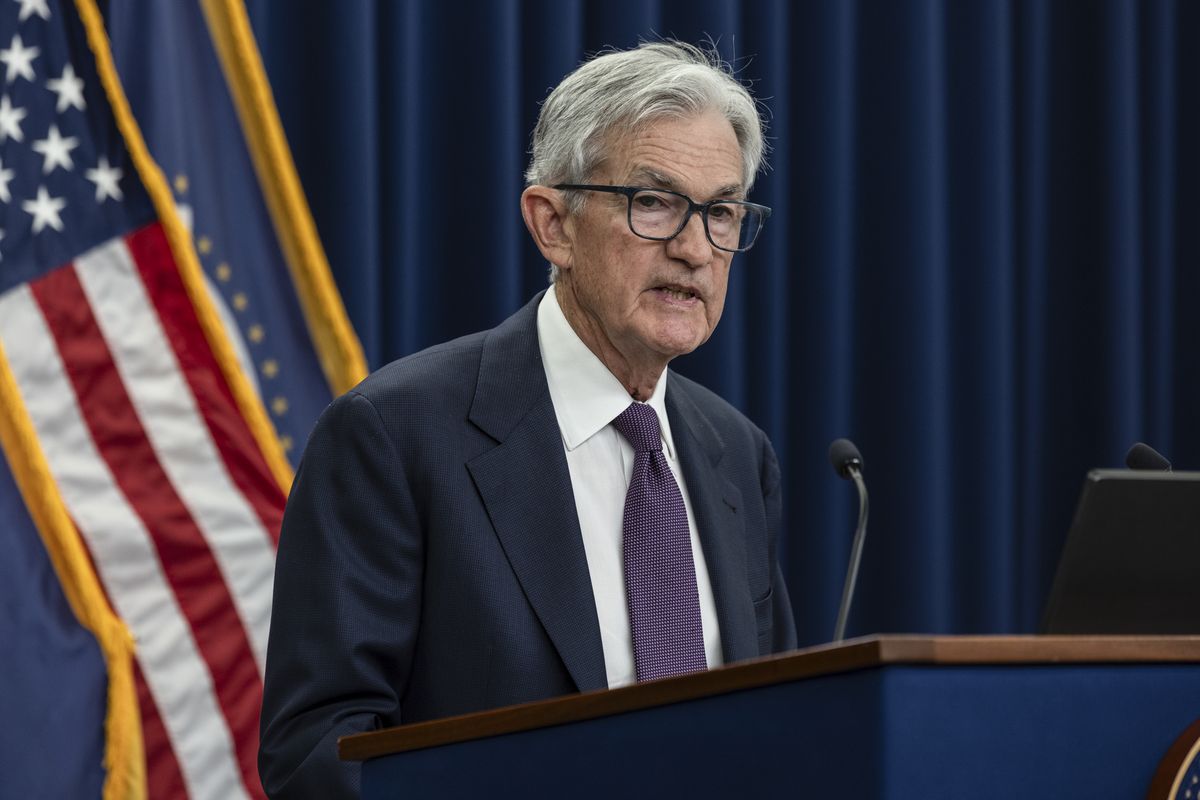 Jerome Powell, the Federal Reserve chairman, speaks at a news conference at the Federal Reserve on April 29, in Washington, D.C.. Jeanine Pirro, the U.S. attorney in Washington, signaled on Sunday that federal prosecutors were still interested in investigating Powell, who had faced a criminal inquiry regarding a renovation of the Fed