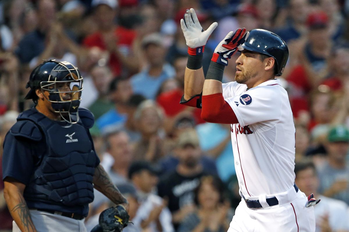 Jacoby Ellsbury hit the first of two Boston home runs in the second inning. (Associated Press)