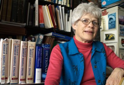 Editor of the Dictionary of American Regional English Joan Houston Hall is seen in her office  in Madison, Wis. The dictionary  is nearing completion of its final volume, covering S to Z.  (Associated Press / The Spokesman-Review)