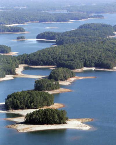 
Sustained drought has caused water levels to drop precipitously at Lake Lanier in Buford, Ga., seen here Friday.Associated Press
 (Associated Press / The Spokesman-Review)