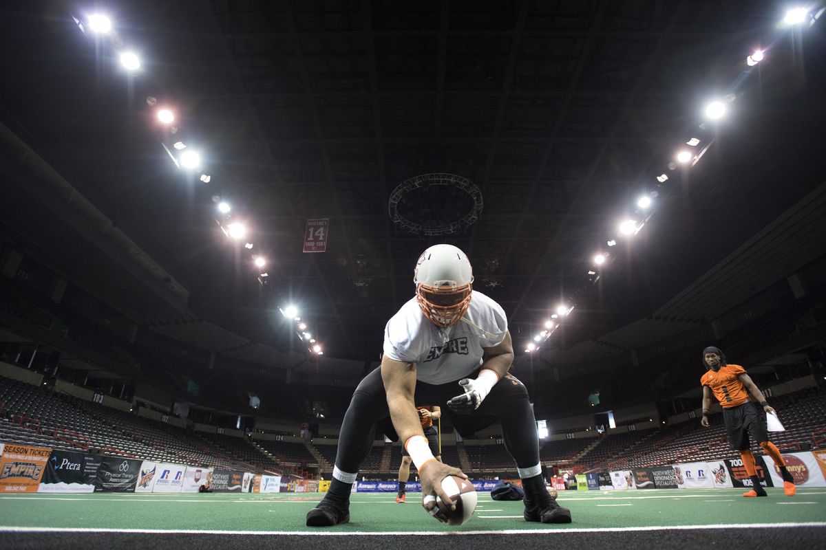 Darren Pinnock has settled in at center for the Spokane Empire. (SR / DAN PELLE)