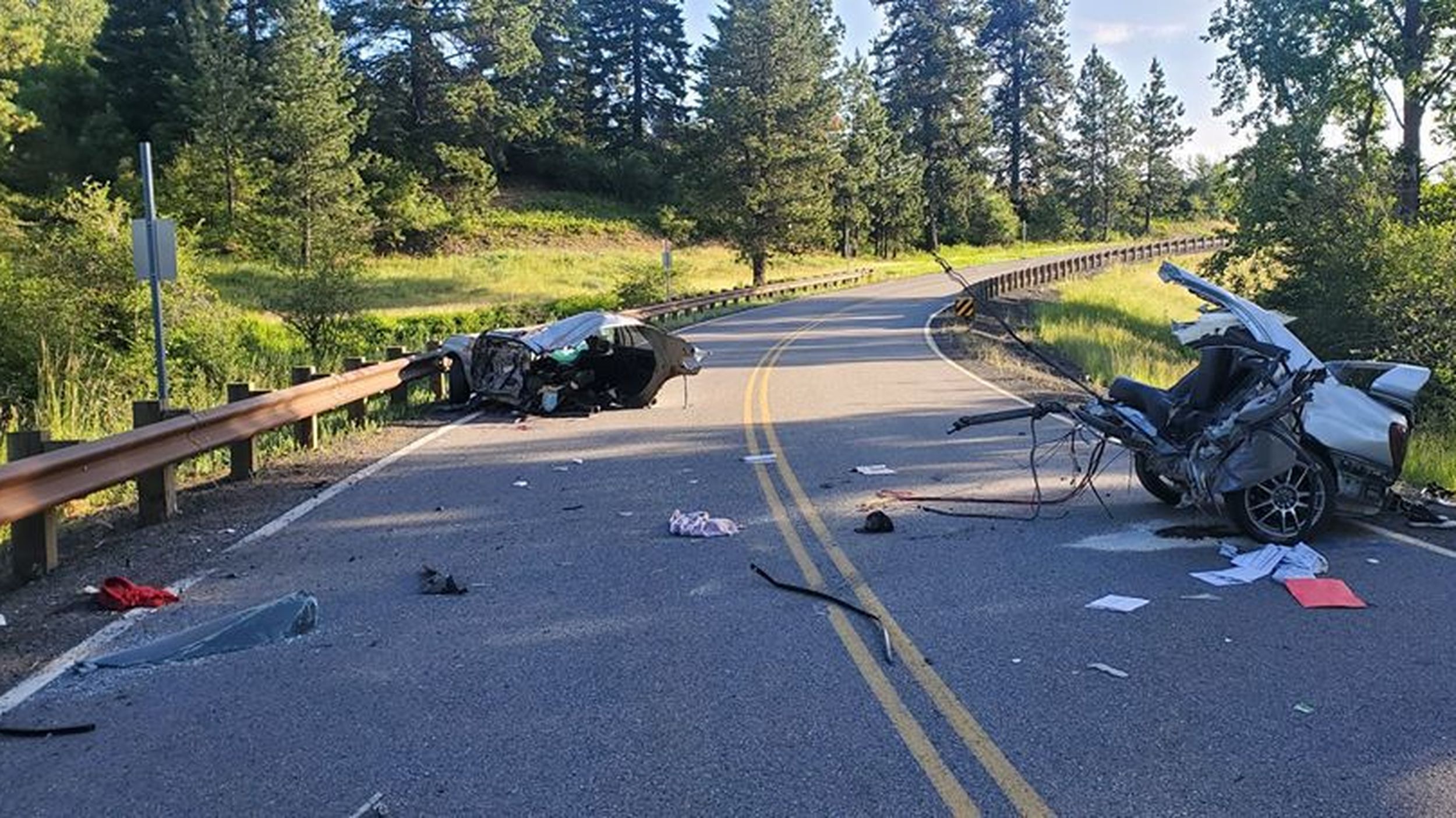 Coeur d Alene car crash breaks car in half injures teen The