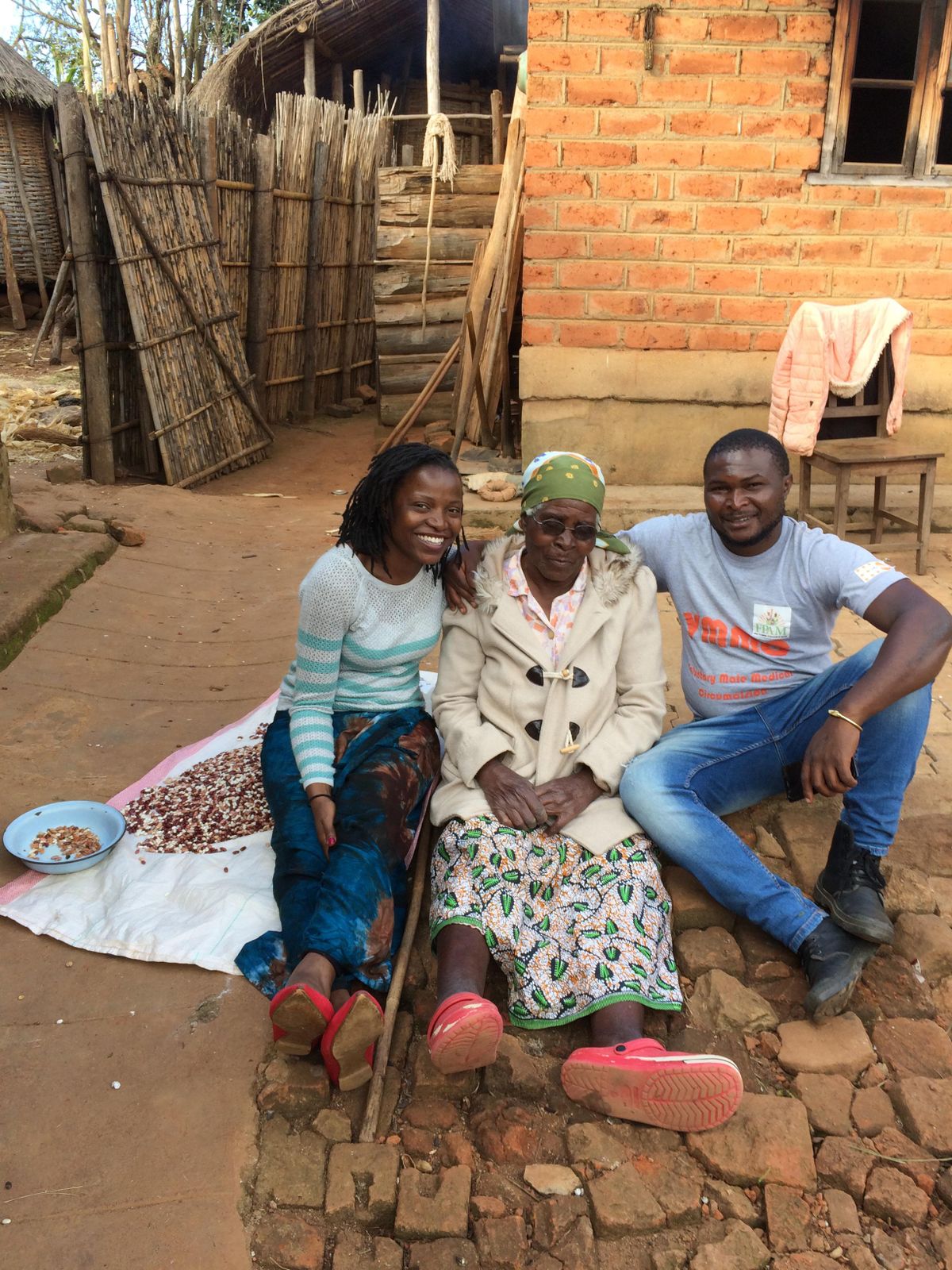 Christina Kamkosi, left, visits her maternal 80-year-old maternal grandmother and brother in Malawi in May 2019. Kamkosi will talk about her culture on Saturday, Feb. 8, 2020, at To Be Continued library branch at NorthTown Mall, as part of the Spokane Public Library Black History Month events. (Christina Kamkosi / Courtesy)