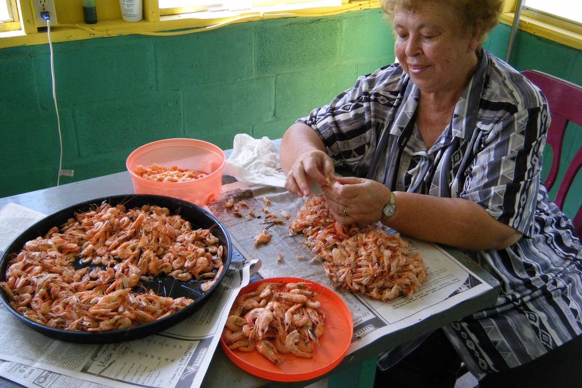 Marc Gauthier was invited to a shrimp dinner at a Catholic church in Louisiana. It allowed him the chance to meet some of the local residents, especially some who have been living and working in that region for decades.  (Marc Gauthier)