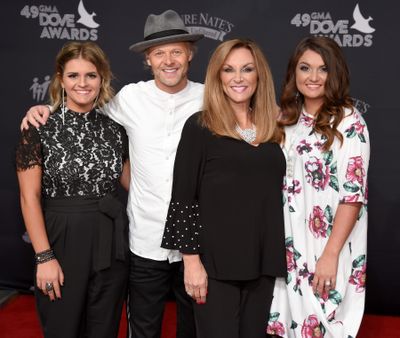 NASHVILLE, TN - OCTOBER 16: Kelly Nelon Clark, Amber Nelon Thompson, Jason Clark and Autumn Nelon Clark of musical group The Nelon's attend the 49th Annual GMA Dove Awards at Allen Arena, Lipscomb University on October 16, 2018 in Nashville, Tennessee. (Photo by Jason Kempin/Getty Images)  (Jason Kempin)