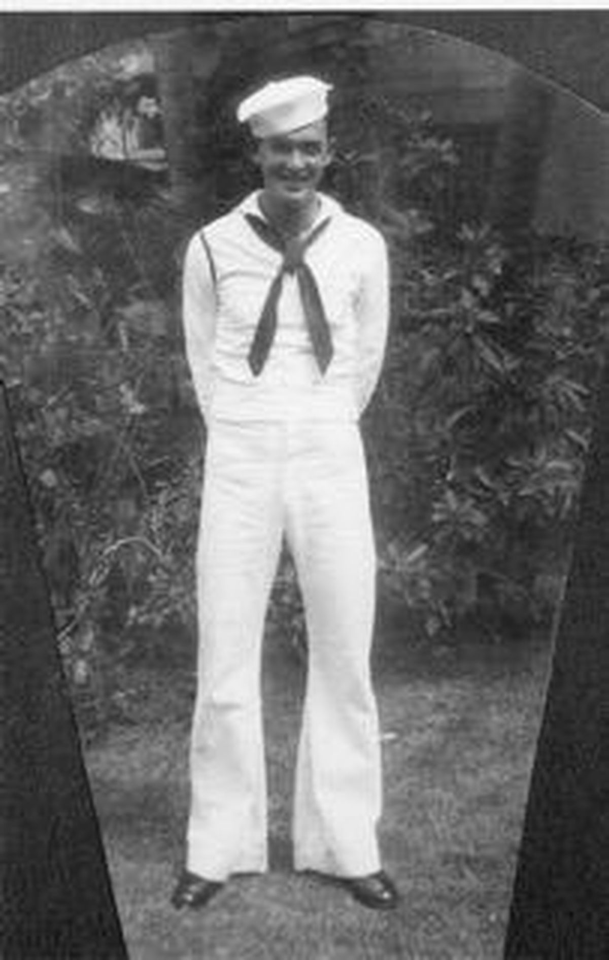 This photo provided by retired U.S. Navy Cmdr. Don Long shows Long in his Navy uniform in 1941. Long wasn’t at Pearl Harbor when Japanese warplanes bombed Hawaii on December 7, 1941 – he was on the opposite side of Oahu aboard an anchored seaplane in Kaneohe Bay. But the Japanese strike reached his installation soon after Pearl Harbor, and the young sailor watched from afar as explosions and gunfire consumed him and his comrades. Now, 77 years later, Long will remember that day from even farther away – across the Pacific at his home in Northern California. (Unknown / AP)