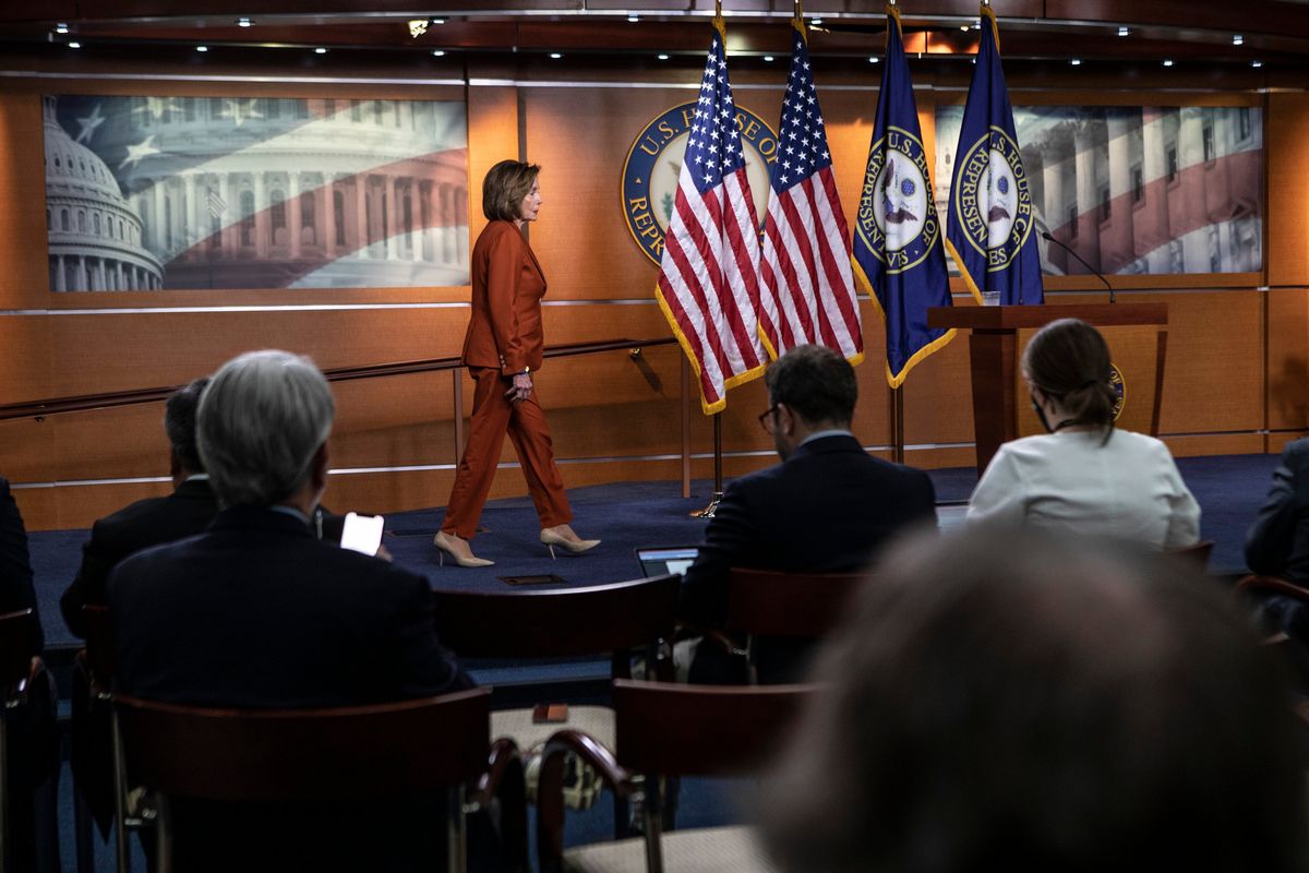  House Speaker Nancy Pelosi (D-Calif.) arrives at a press conference on Capitol Hill in Washington, June 24, 2022. Under pressure to act, Democrats have scheduled votes on bills to preserve abortion access -- but with Republicans and at least one Democrat opposed, they lack the support to succeed.    (Anna Rose Layden/The New York Times)