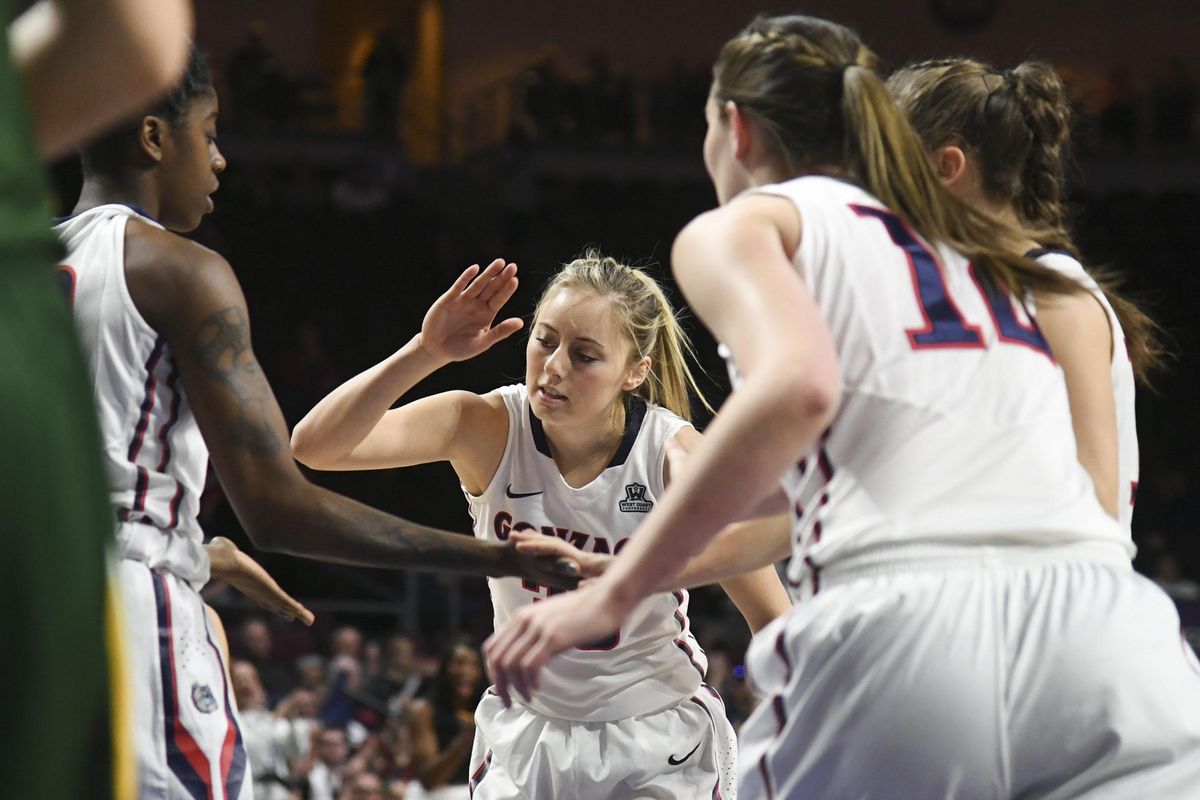 Gonzaga’s Chandler Smith (center) is ready to get back at it. (Dan Pelle / The Spokesman-Review)