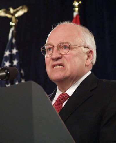 
Vice President Dick Cheney will be in Spokane Monday on a campaign stop for Republican Senate candidate Mike McGavick.
 (Associated Press / The Spokesman-Review)