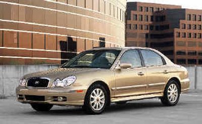 
A 2004 Sonata by Hyundai, which was listed among the trouble-free auto makes according to a survey by Consumer Reports. 
 (Associated Press / The Spokesman-Review)