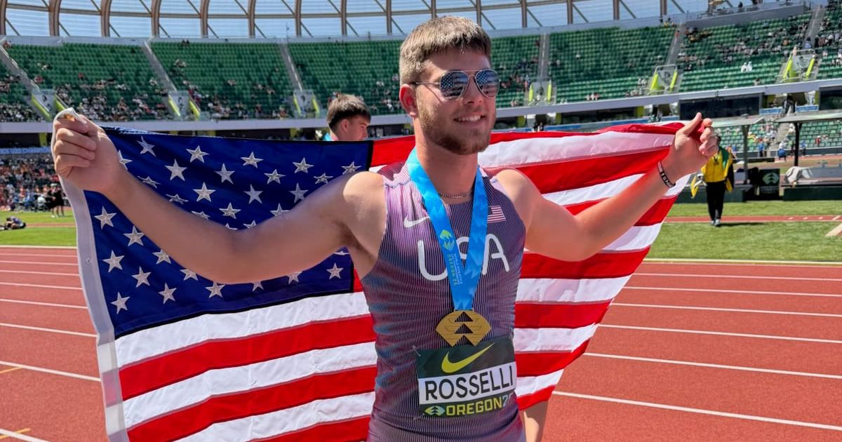 Mead grad Simon Rosselli rallies to win gold in discus at World Athletics Congress U20 meet: ‘I knew I had it’