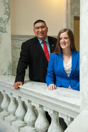 Aaron Kunz and Melissa Davlin, the new co-hosts of "Idaho Reports" on Idaho Public Television (IPTV)