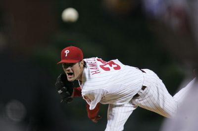 Cole Hamels and Phillies can wrap up NLCS tonight vs. Dodgers. (Associated Press / The Spokesman-Review)