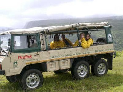 
Marsha Coleman-Adebayo, Karen Baragona, Joanne Godley and Sybille Klenzendorf enjoy an Eco Adventure in Hawaii on Fine Living Network's 