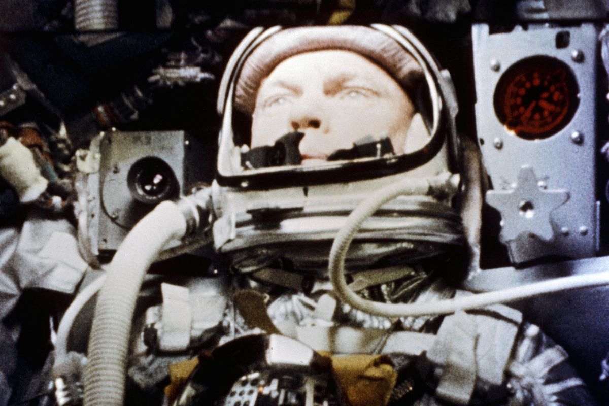 In this Feb. 20, 1962, photo made available by NASA, astronaut John Glenn pilots the “Friendship 7” Mercury spacecraft during his historic flight as the first American to orbit the Earth. Glenn, who later spent 24 years representing Ohio in the Senate, has died at 95. (NASA / Associated Press)