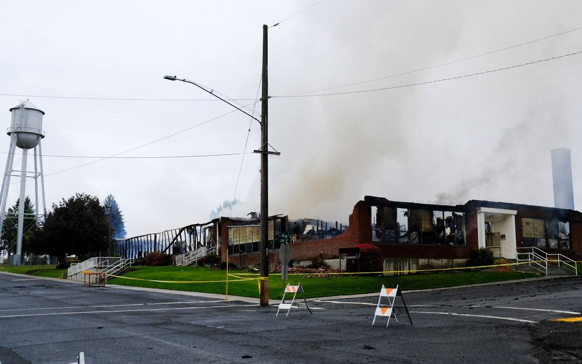 Almira Elementary School destroyed by fire Oct. 13, 2021 The
