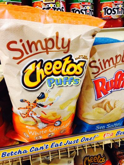 In this Jan. 24, 2014, file photo, Simply Cheetos are displayed in New York. Frito-Lay is opening a pop-up Cheetos-themed restaurant in New York City for three days beginning Tuesday, Aug. 15, 2017. (Candice Choi / Associated Press)