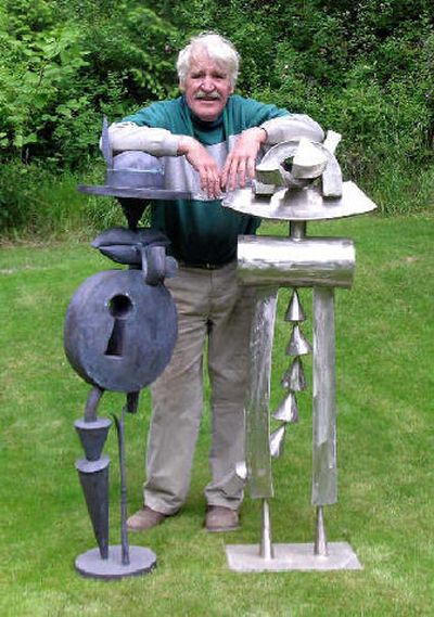 
Harold Balazs with sculptures included in his show opening Friday at Art Spirit Gallery in Coeur d'Alene. 
 (Photo courtesy of Art Spirit Gallery / The Spokesman-Review)