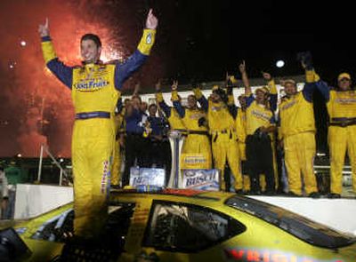 
Reed Sorenson is overjoyed after a long sought-after victory. 
 (Associated Press / The Spokesman-Review)