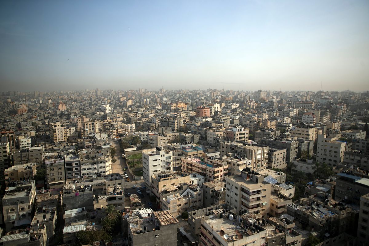 A general vuew of Gaza City is seen Sunday, Dec. 12, 2021. Gaza’s Hamas rulers collect millions of dollars a month in taxes and customs at a crossing on the Egyptian border – providing a valuable source of income that helps it sustain a government and powerful armed wing. After surviving four wars and a nearly 15-year blockade, Hamas has become more resilient and Israel has been forced to accept that its sworn enemy is here to stay.  (Khalil Hamra)