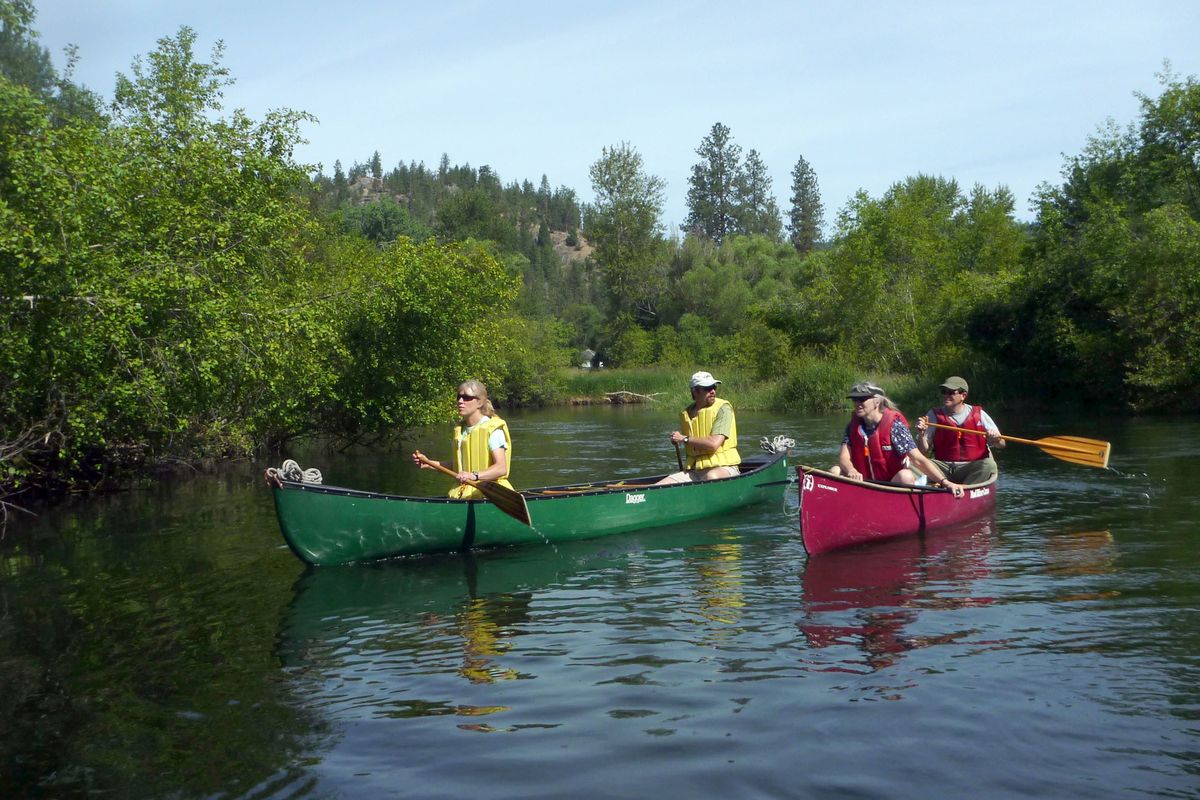 Swimming is not allowed in the Little Spokane River Natural Area, but the river down from St. George’s School is popular with paddlers. (Rich Landers)