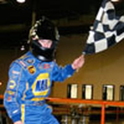 NASCAR Camping World Series East Champion Ryan Truex took the checkered flag in the NASCAR Champion's Week karting challenge. (Photo Credit: Jason Smith/Getty Images for NASCAR)  (Jason Smith)