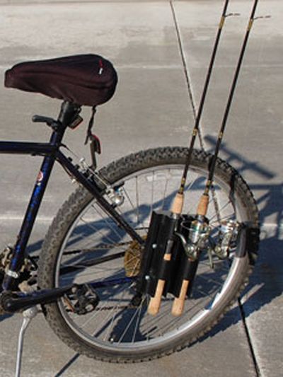 The Bike Fisherman rod holders were invented last summer by Pete and Marlana Hall of Liberty Lake. Courtesy of MP Enterprises (Courtesy of MP Enterprises / The Spokesman-Review)