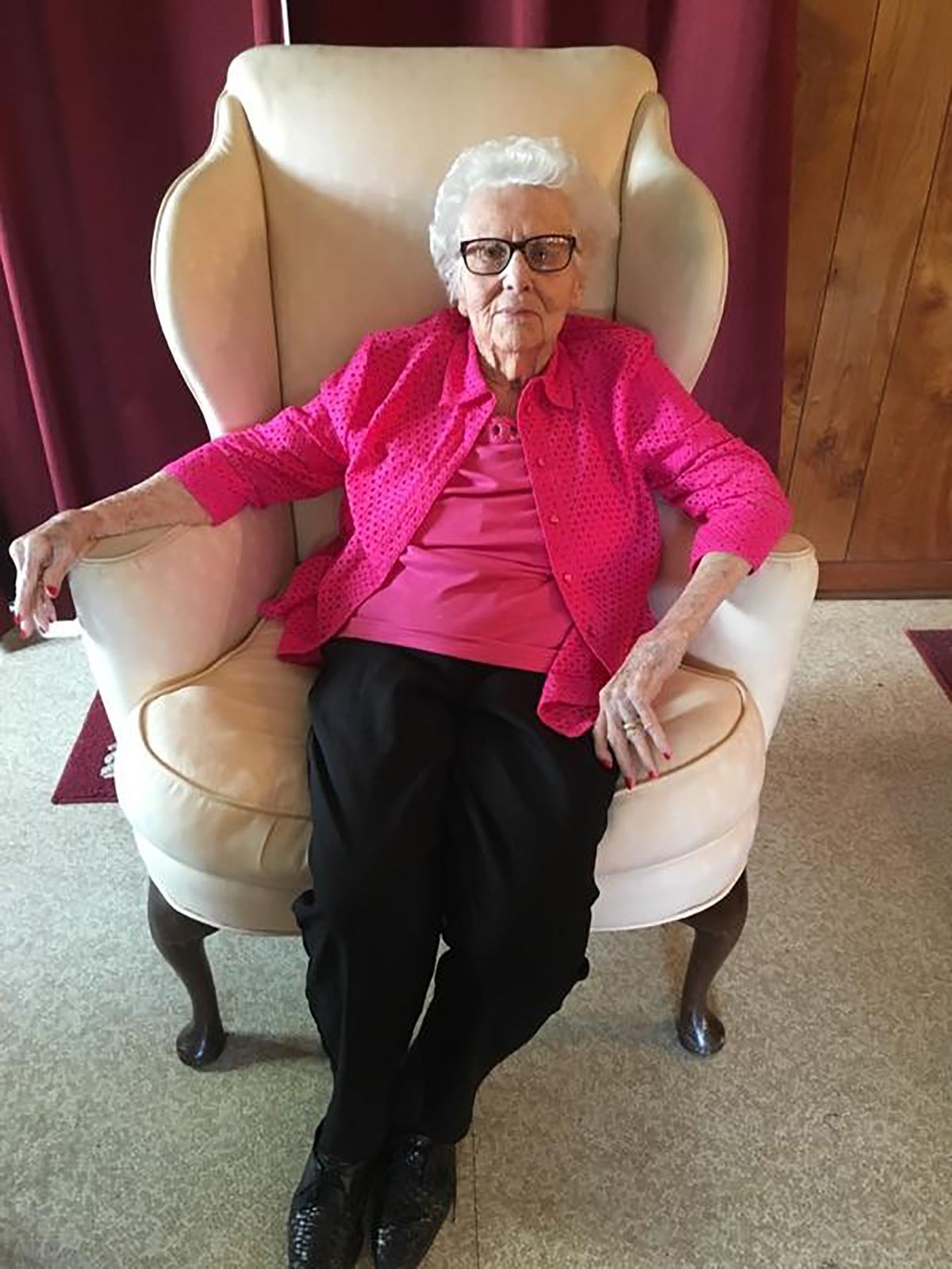 Helen Viola Jackson is shown this April 2017 photo. Jackson was believed to be the last surviving widow of a Civil War soldier when she died Dec. 16, 2020 in Marshfield, Mo. She was 101. In 1936, she was 17 when she married 93-year-old former Union soldier James Bolin. She had been his caregiver and he wanted to marry her so she would receive his soldier