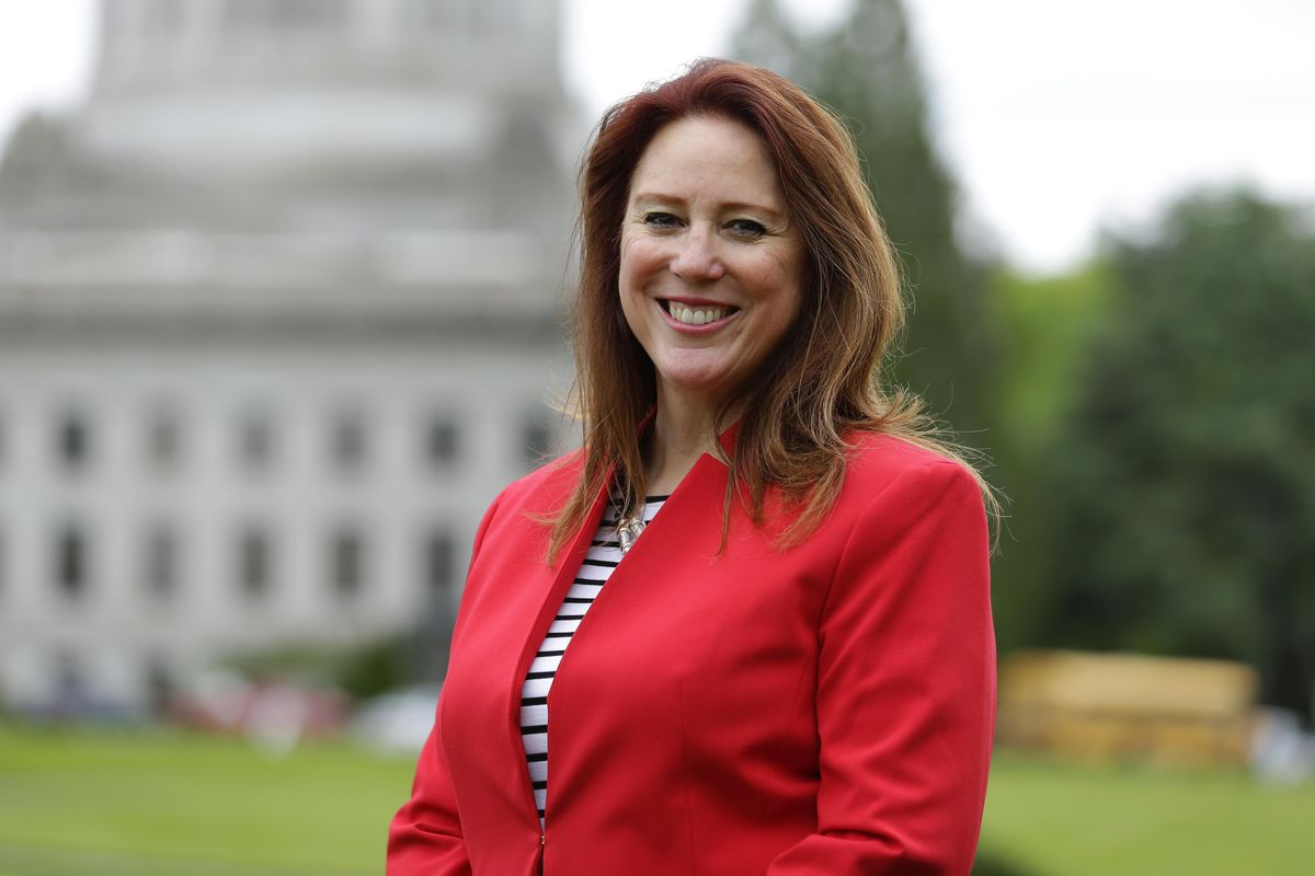 In this May 4, 2016, photo, Washington Secretary of State Kim Wyman poses for a photo at the Capitol in Olympia. (Ted S. Warren / AP)