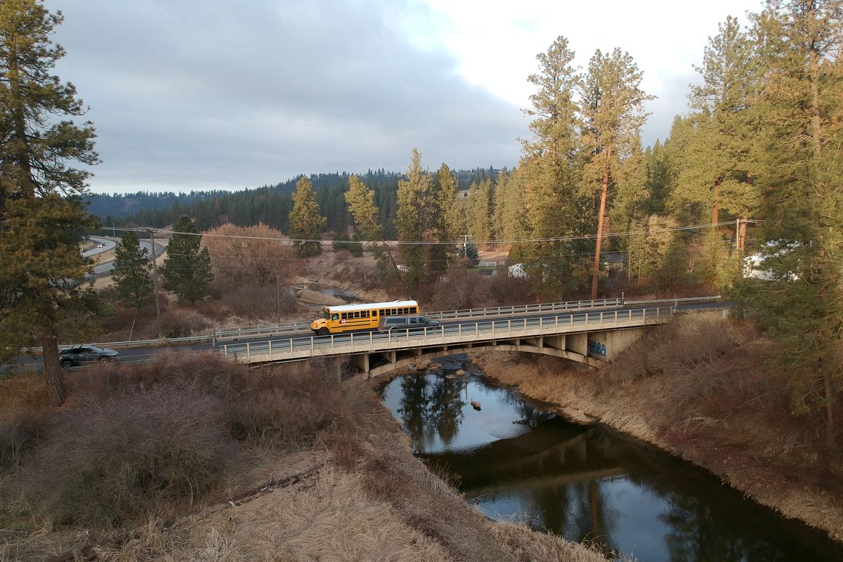 Construction is set to begin in the spring on the Hatch Road bridge over Latah Creek, connecting South Hill traffic to U.S. 195.  (Jesse Tinsley/THE SPOKESMAN-REVIEW)