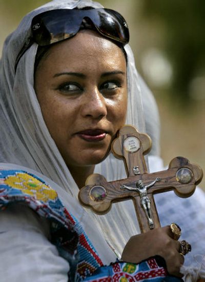 
An Ethiopian Christian pilgrim participates in a Good Friday procession in Jerusalem.
 (Associated Press / The Spokesman-Review)